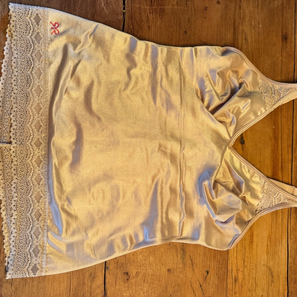 Ruby Ribbon Cream Lace Chemise